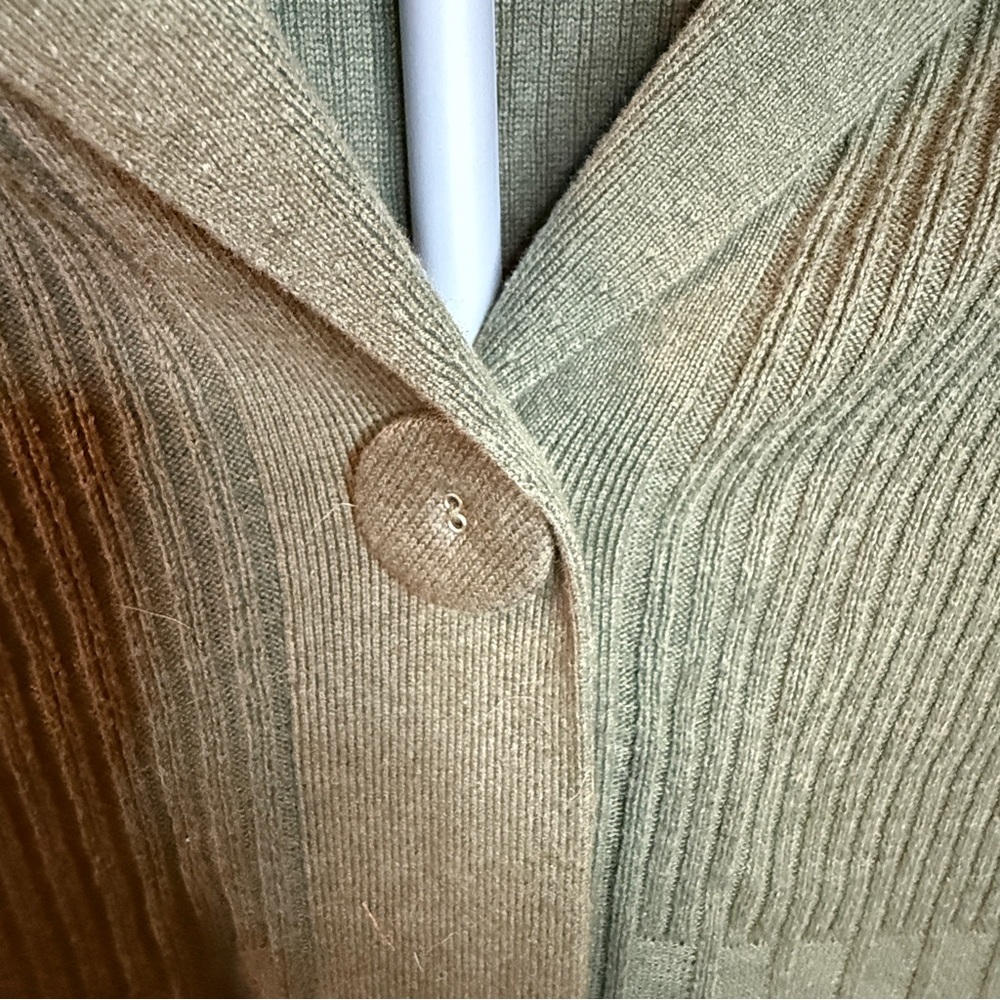 croft & barrow Olive Green Ribbed Single-Button Blazer - Picture 3 of 5